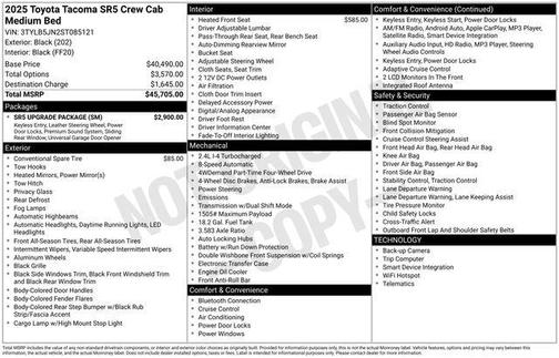 2025 Toyota Tacoma SR5