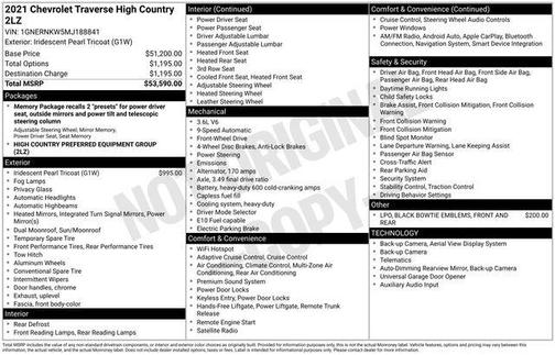 2021 Chevrolet Traverse High Country