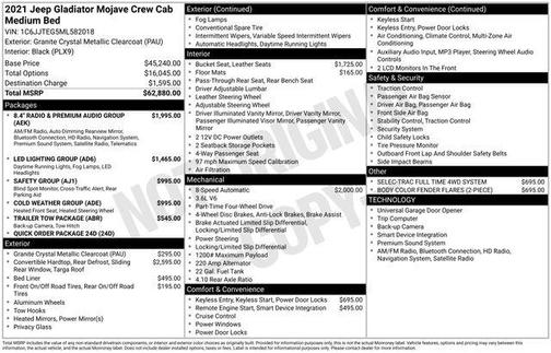 2021 Jeep Gladiator Mojave 4x4