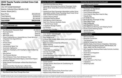 Celestial Silver Metallic 2025 Toyota Tundra Limited