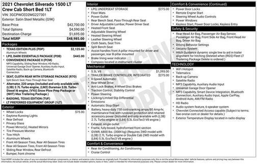 Satin Steel Metallic 2021 Chevrolet Silverado 1500 LT