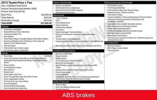 2013 Toyota Prius v Two