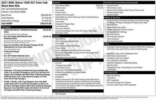 Onyx Black 2021 GMC Sierra 1500 SLT