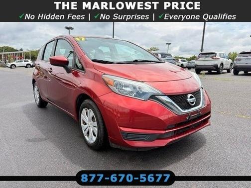 Red 2017 Nissan Versa Note S Plus