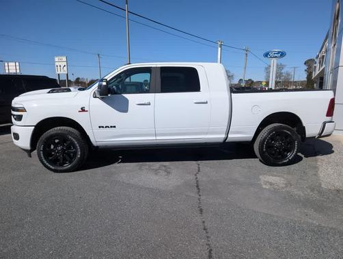 Bright White Clearcoat 2026 RAM 3500 Laramie Mega Cab 4x4 6'4' Box