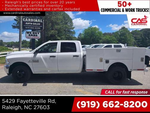 Bright White Clearcoat 2018 RAM 3500 Tradesman Crew Cab 4x2 8' Box