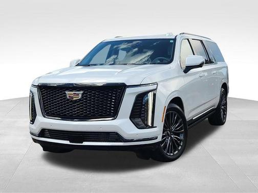 Crystal White Tricoat 2025 Cadillac Escalade ESV Sport Platinum