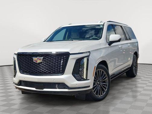 Crystal White Tricoat 2025 Cadillac Escalade ESV Sport Platinum