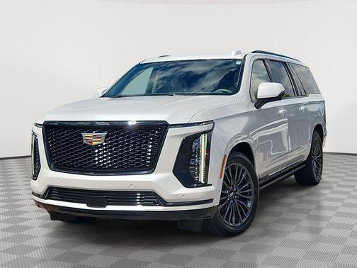 Crystal White Tricoat 2025 Cadillac Escalade ESV Sport Platinum
