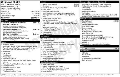 2015 Lexus RX 350 Base