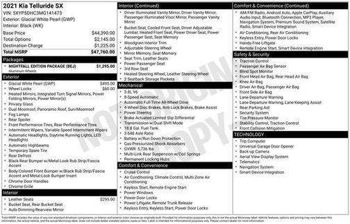 2021 Kia Telluride SX