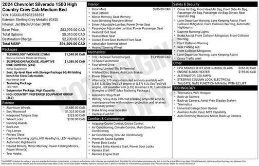 Sterling Gray Metallic 2024 Chevrolet Silverado 1500 High Country