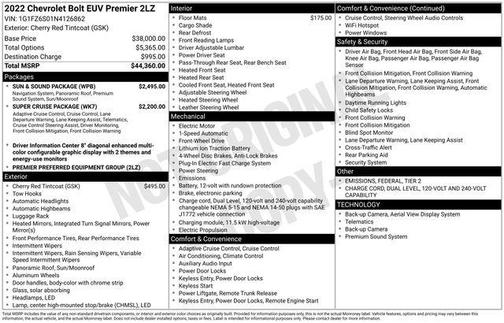 2022 Chevrolet Bolt EUV Premier