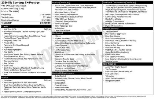 2026 Kia Sportage SX-Prestige