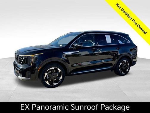 Aurora Black Pearl 2025 Kia Sorento Hybrid EX