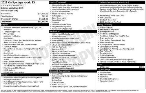 Blue 2023 Kia Sportage Hybrid EX