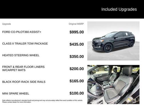 Agate Black Metallic 2022 Ford Edge ST Line
