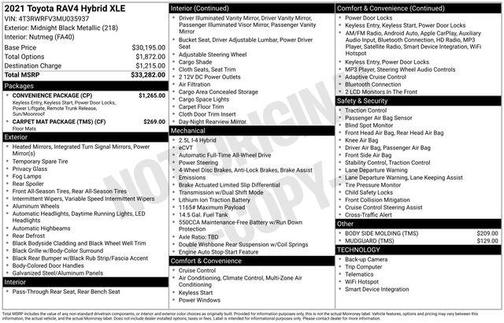 2021 Toyota RAV4 Hybrid XLE