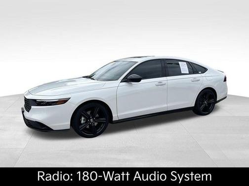 Pearl White 2024 Honda Accord Hybrid Sport-L Sedan