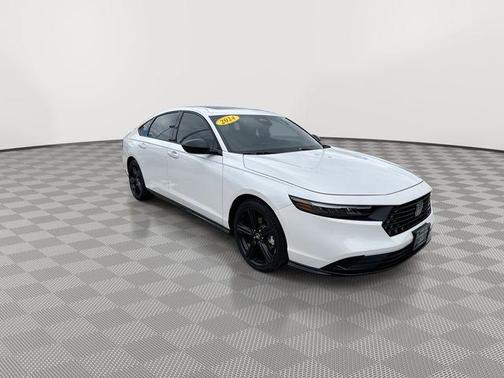 Pearl White 2024 Honda Accord Hybrid Sport-L