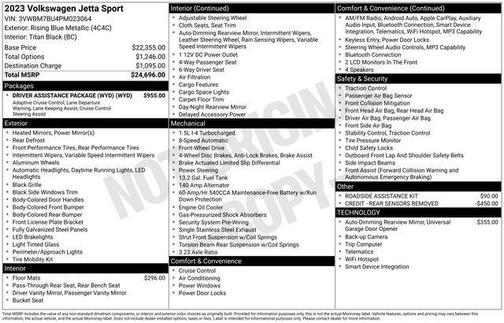 Rising Blue Metallic 2023 Volkswagen Jetta 1.5T Sport