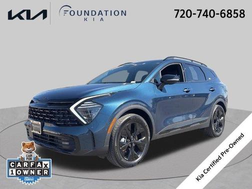 Blue 2025 Kia Sportage Plug-In Hybrid X-Line Prestige