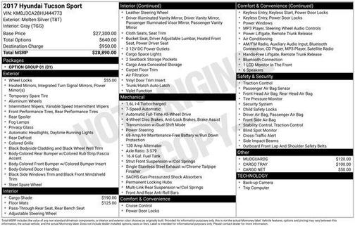 2017 Hyundai TUCSON Sport