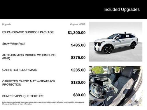 Snow White Pearl 2025 Kia Sorento Hybrid EX