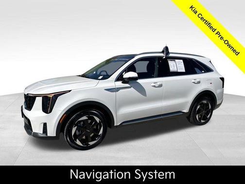 Snow White Pearl 2025 Kia Sorento Hybrid EX