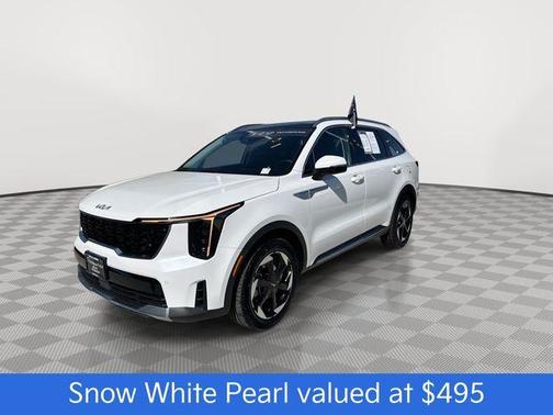 Snow White Pearl 2025 Kia Sorento Hybrid EX