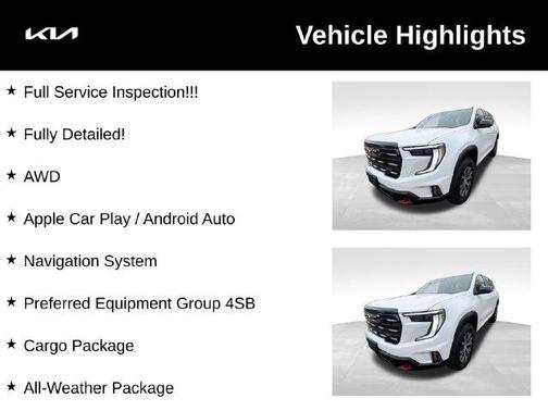 Summit White 2026 GMC Acadia AT4