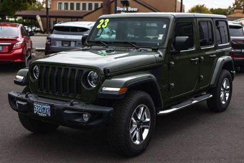 Sarge Green Clearcoat 2023 Jeep Wrangler 4-Door Freedom 4x4
