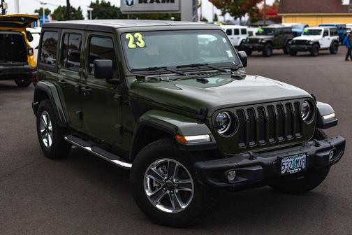 Sarge Green Clearcoat 2023 Jeep Wrangler 4-Door Freedom 4x4