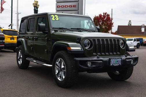 Sarge Green Clearcoat 2023 Jeep Wrangler 4-Door Freedom 4x4
