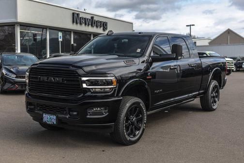 Diamond Black Crystal Pearlcoat 2022 RAM 3500 Laramie Mega Cab 4x4 6'4' Box