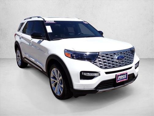 Star White Metallic Tri-Coat 2023 Ford Explorer Platinum