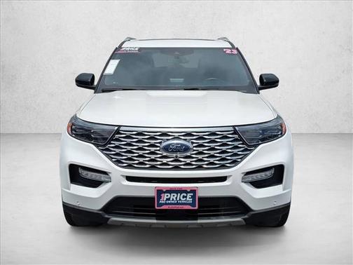 Star White Metallic Tri-Coat 2023 Ford Explorer Platinum