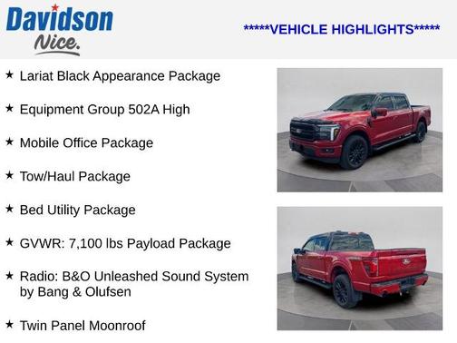 RAPID RED MET TINTED CC 2025 Ford F-150 LARIAT