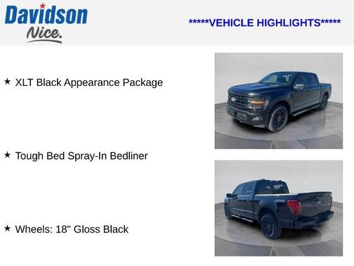 AGATE BLACK METALLIC 2025 Ford F-150 XLT