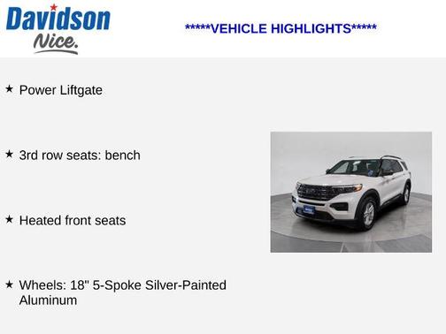 STAR WHITE MET TRI-COAT 2023 Ford Explorer XLT