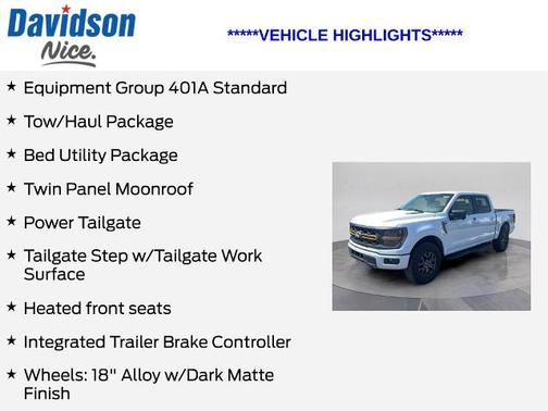 BLANC COSMIQUE MÉTALLISÉ 2025 Ford F-150 TREMOR