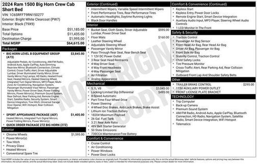 2024 RAM 1500 Big Horn/Lone Star