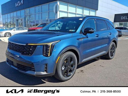 Mineral Blue 2026 Kia Sorento Hybrid SX Prestige