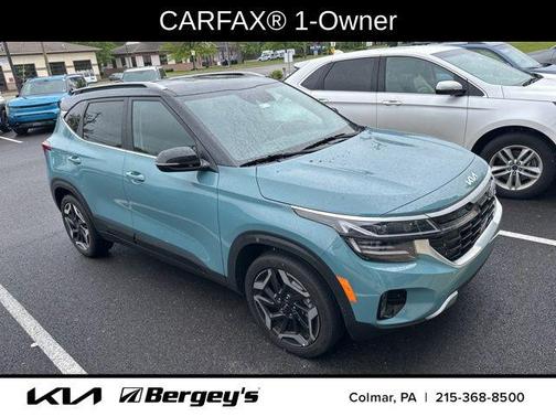Pluton Blue/Black Roof 2024 Kia Seltos SX Turbo