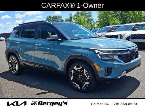 Pluton Blue/Black Roof 2024 Kia Seltos SX Turbo