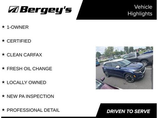 Dark Ocean Blue/White Roof 2024 Kia Seltos SX Turbo