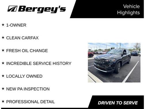 Diamond Black Crystal Pearlcoat 2023 Jeep Compass Limited