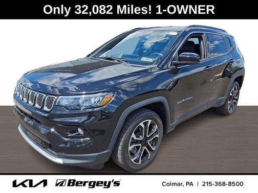 Diamond Black Crystal Pearlcoat 2023 Jeep Compass Limited