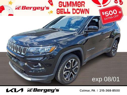 Diamond Black Crystal Pearlcoat 2023 Jeep Compass Limited