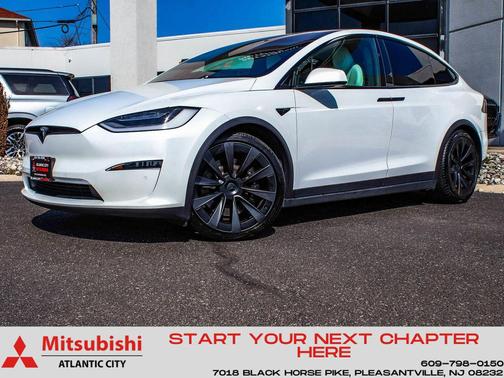 Pearl White Multi-Coat 2022 Tesla Model X Dual Motor All-Wheel Drive